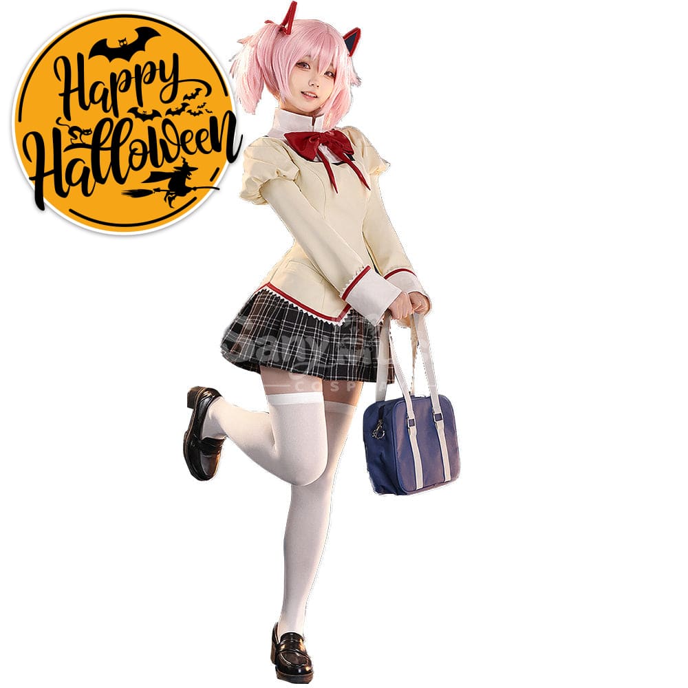 【In Stock】Anime Puella Magi Madoka Magica Cosplay Kaname Madoka&Akemi Homura&Tomoe Mami Cosplay Costume Premium Edition