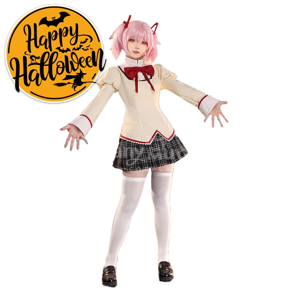 【In Stock】Anime Puella Magi Madoka Magica Cosplay Kaname Madoka&Akemi Homura&Tomoe Mami Cosplay Costume Premium Edition