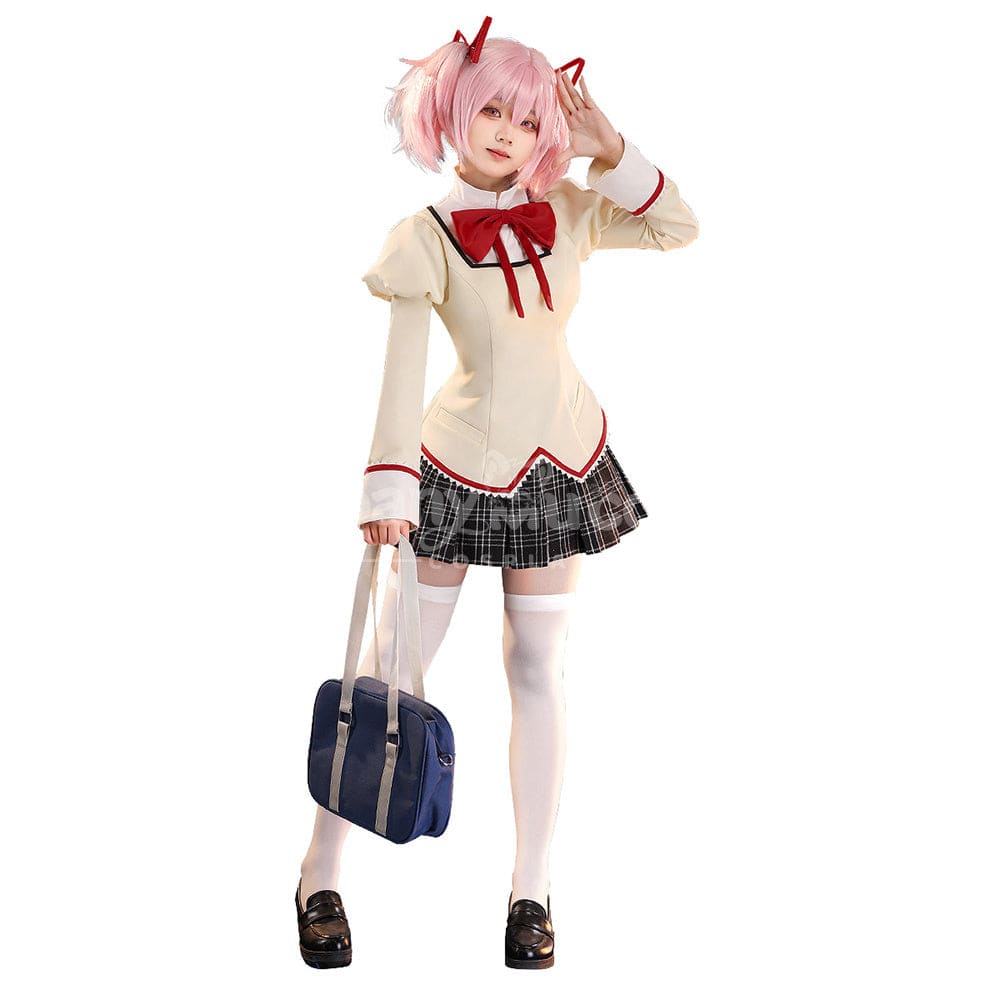 【In Stock】Anime Puella Magi Madoka Magica Cosplay Kaname Madoka&Akemi Homura&Tomoe Mami Cosplay Costume Premium Edition