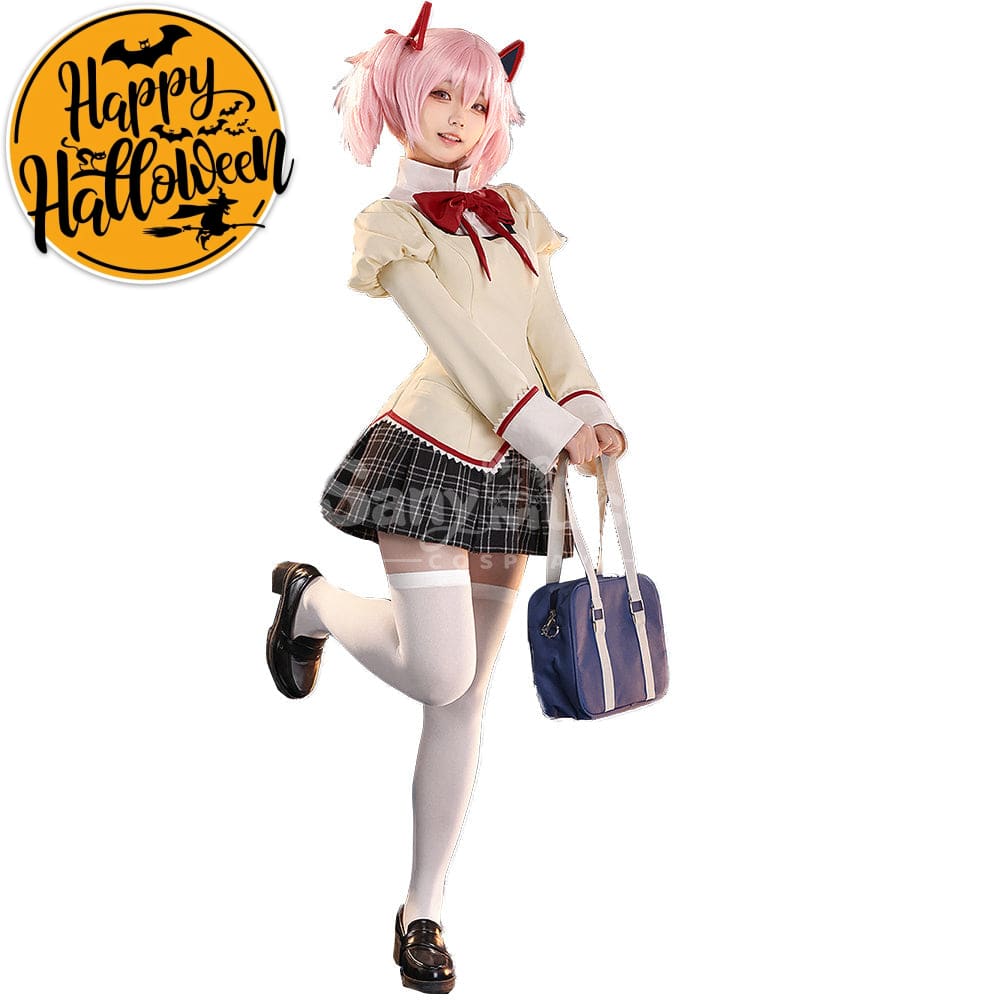 【In Stock】Anime Puella Magi Madoka Magica Cosplay Kaname Madoka&Akemi Homura&Tomoe Mami Cosplay Costume Premium Edition