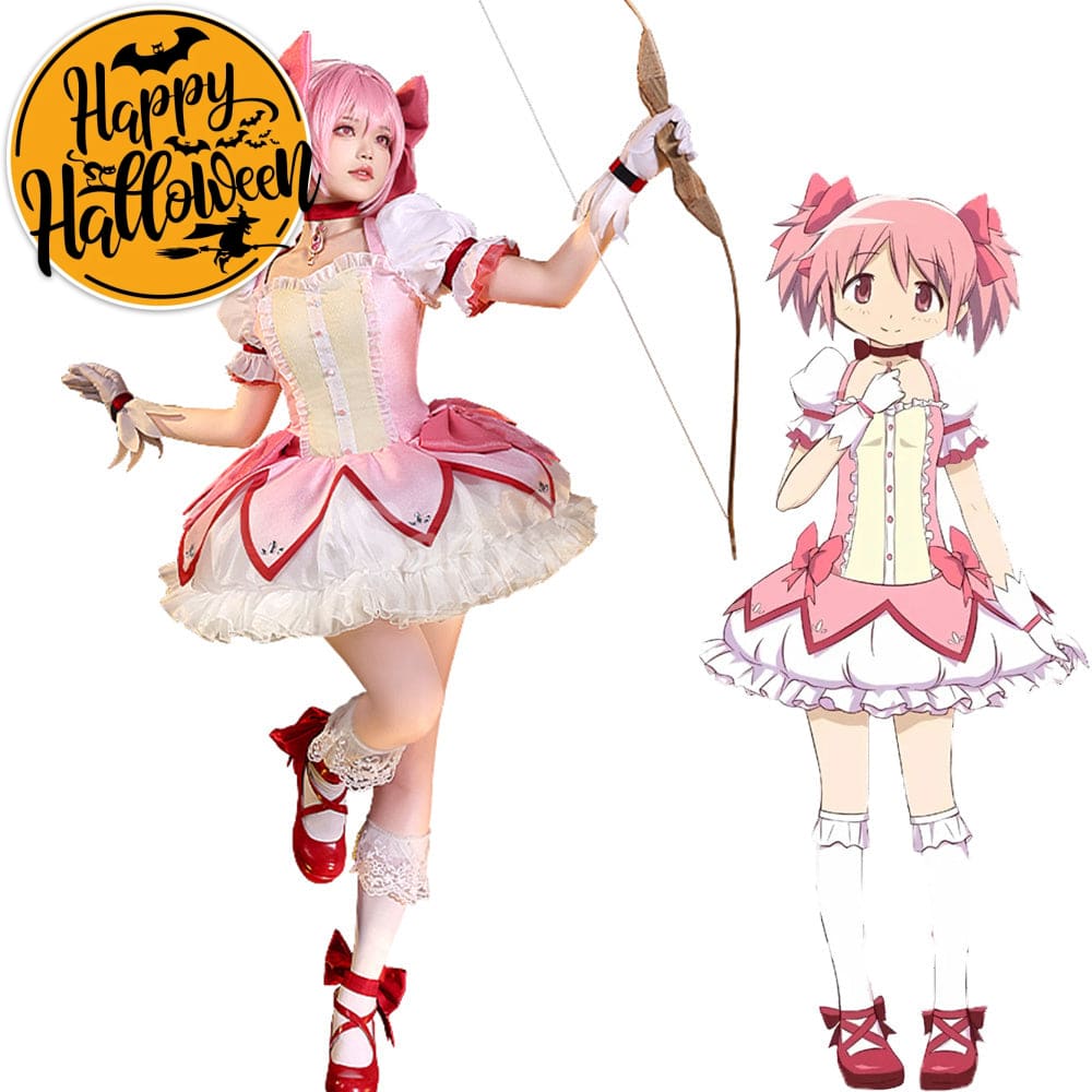 【In Stock】Anime Puella Magi Madoka Magica Cosplay Kaname Madoka Cosplay Costume Premium Edition Cosplay Costumes