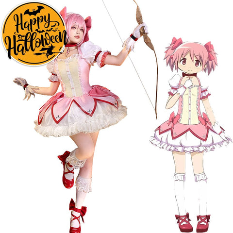【In Stock】Anime Puella Magi Madoka Magica Cosplay Kaname Madoka Cosplay Costume Premium Edition Cosplay Costumes