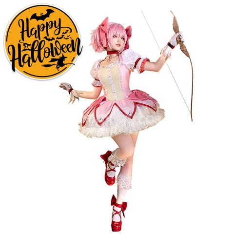 【In Stock】Anime Puella Magi Madoka Magica Cosplay Kaname Madoka Cosplay Costume Premium Edition Cosplay Costumes