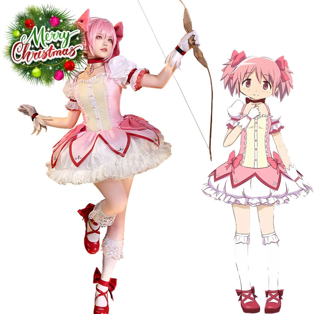 【In Stock】Anime Puella Magi Madoka Magica Cosplay Kaname Madoka Cosplay Costume Premium Edition Cosplay Costumes