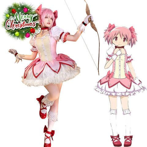 【In Stock】Anime Puella Magi Madoka Magica Cosplay Kaname Madoka Cosplay Costume Premium Edition Cosplay Costumes