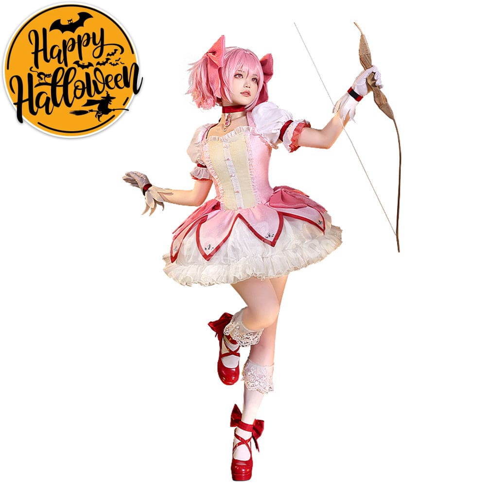 【In Stock】Anime Puella Magi Madoka Magica Cosplay Kaname Madoka Cosplay Costume Premium Edition Cosplay Costumes