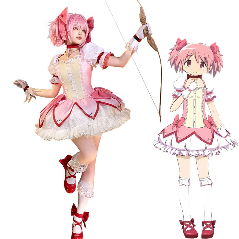 【In Stock】Anime Puella Magi Madoka Magica Cosplay Kaname Madoka Cosplay Costume Premium Edition Cosplay Costumes