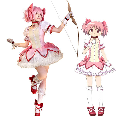 【In Stock】Anime Puella Magi Madoka Magica Cosplay Kaname Madoka Cosplay Costume Premium Edition Cosplay Costumes