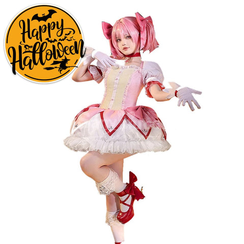 【In Stock】Anime Puella Magi Madoka Magica Cosplay Kaname Madoka Cosplay Costume Premium Edition Cosplay Costumes