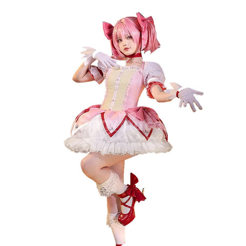 【In Stock】Anime Puella Magi Madoka Magica Cosplay Kaname Madoka Cosplay Costume Premium Edition Cosplay Costumes