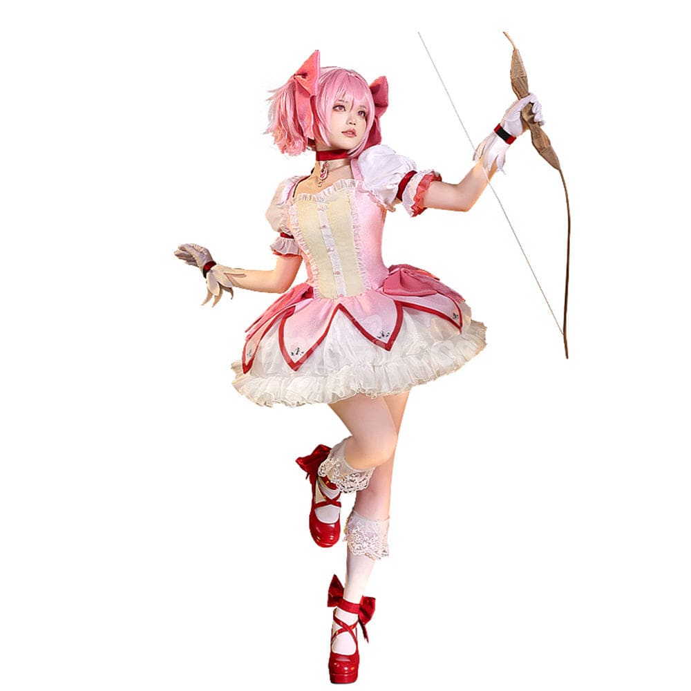 【In Stock】Anime Puella Magi Madoka Magica Cosplay Kaname Madoka Cosplay Costume Premium Edition Cosplay Costumes