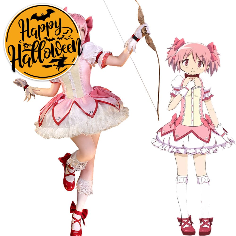 【In Stock】Anime Puella Magi Madoka Magica Cosplay Kaname Madoka Cosplay Costume Premium Edition Cosplay Costumes