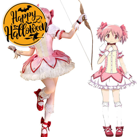 【In Stock】Anime Puella Magi Madoka Magica Cosplay Kaname Madoka Cosplay Costume Premium Edition Cosplay Costumes