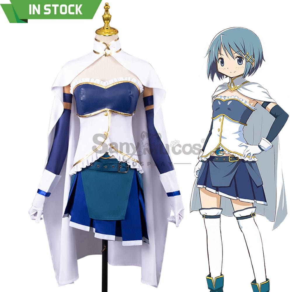 【In Stock】Anime Puella Magi Madoka Magica Cosplay Miki Sayaka Costume Costumes