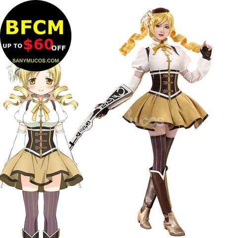 【In Stock】Anime Puella Magi Madoka Magica Cosplay Tomoe Mami Cosplay Costume Premium Edition Cosplay Costumes