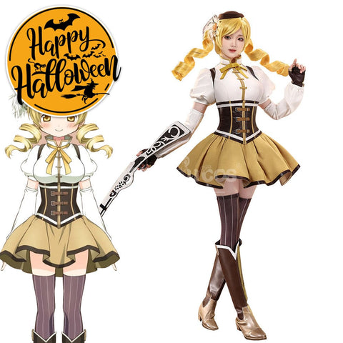 【In Stock】Anime Puella Magi Madoka Magica Cosplay Tomoe Mami Cosplay Costume Premium Edition Cosplay Costumes