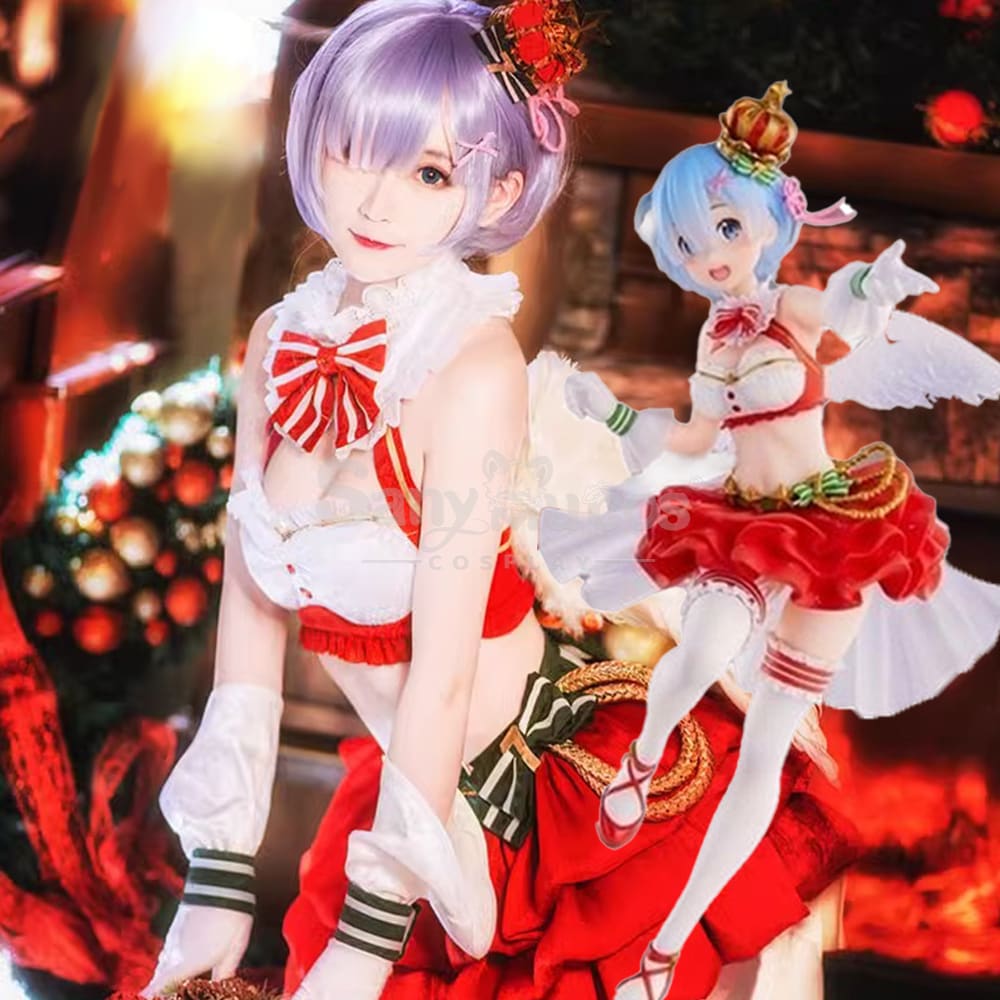 Anime Re Zero Cosplay Ram/Rem Christmas Costume Costumes