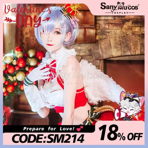 Anime Re Zero Cosplay Ram/Rem Christmas Costume Costumes