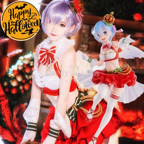 Anime Re Zero Cosplay Ram/Rem Christmas Costume Costumes