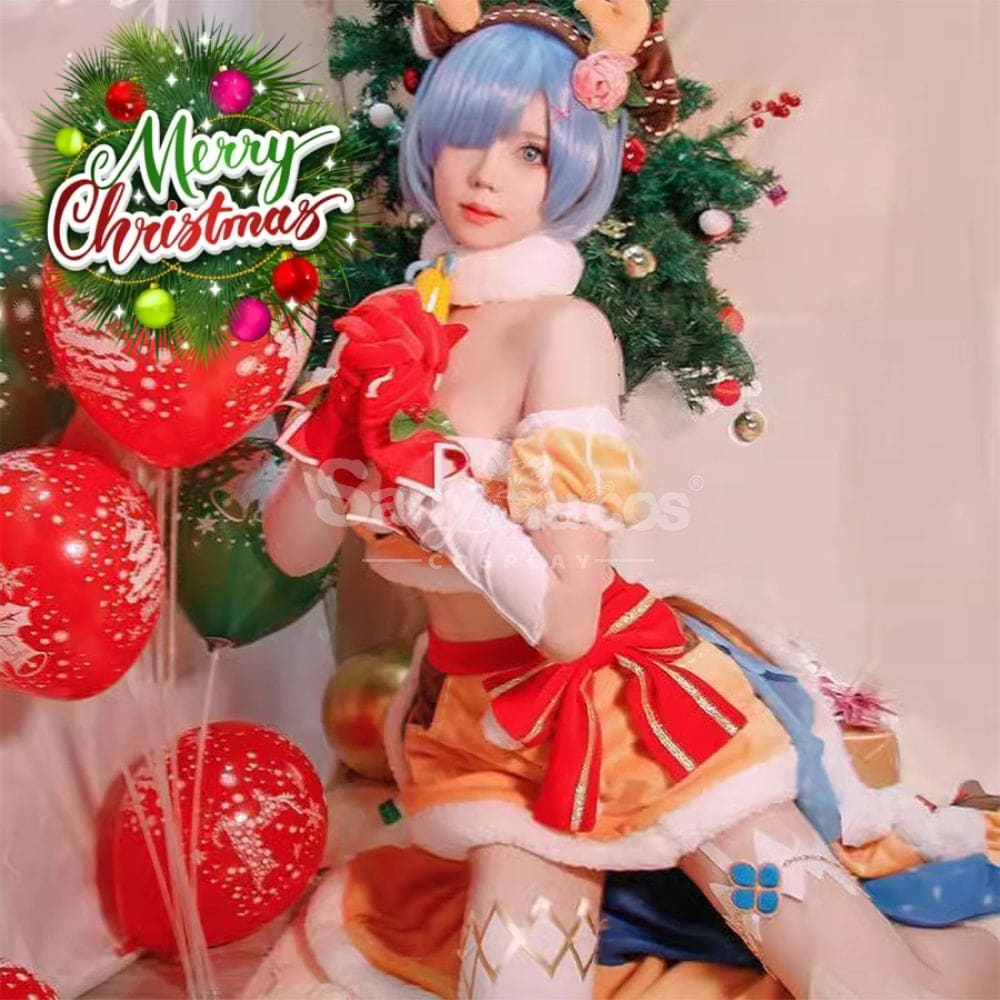 【In Stock】Anime Re Zero Cosplay Ram/Rem Christmas Elk Costume Costumes