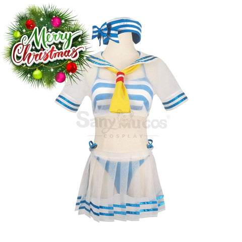 【In Stock】Anime Re Zero Cosplay Rem Sailor Swimsuit Costume Costumes