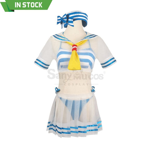 【In Stock】Anime Re Zero Cosplay Rem Sailor Swimsuit Costume Costumes