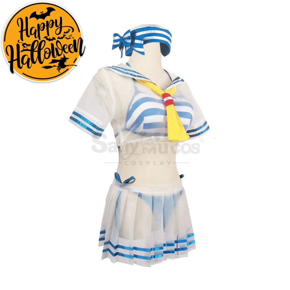 【In Stock】Anime Re Zero Cosplay Rem Sailor Swimsuit Costume Costumes