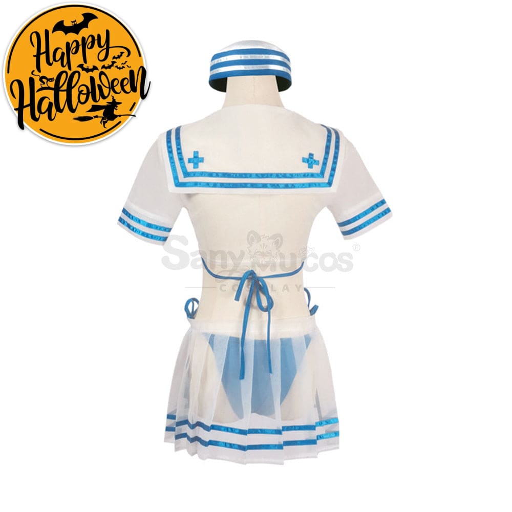 【In Stock】Anime Re Zero Cosplay Rem Sailor Swimsuit Costume Costumes