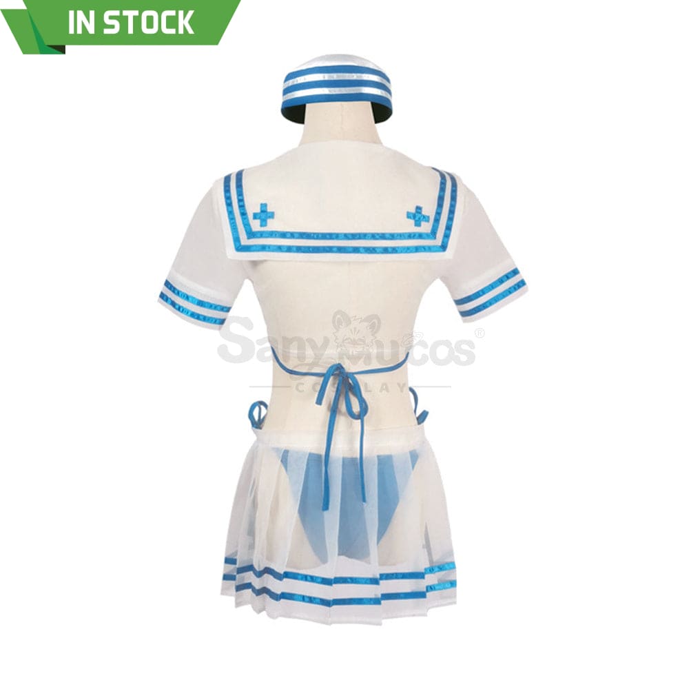 【In Stock】Anime Re Zero Cosplay Rem Sailor Swimsuit Costume Costumes