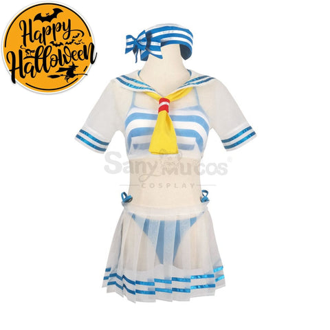 【In Stock】Anime Re Zero Cosplay Rem Sailor Swimsuit Costume Costumes