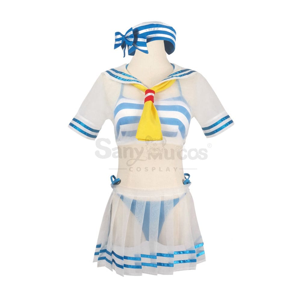 【In Stock】Anime Re Zero Cosplay Rem Sailor Swimsuit Costume Costumes