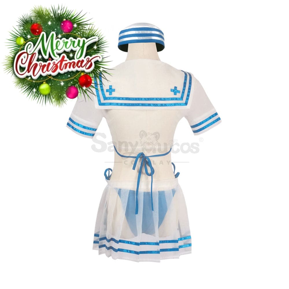 【In Stock】Anime Re Zero Cosplay Rem Sailor Swimsuit Costume Costumes