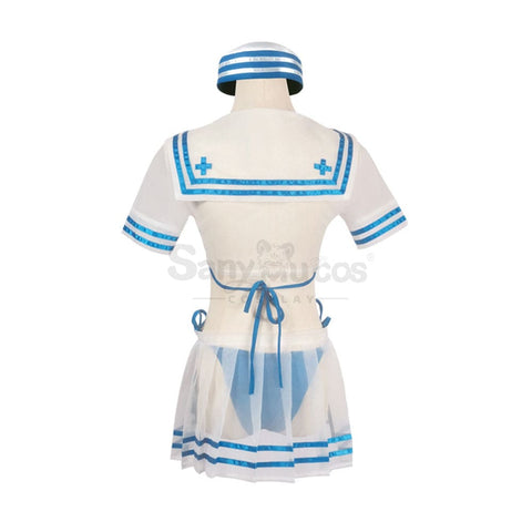 【In Stock】Anime Re Zero Cosplay Rem Sailor Swimsuit Costume Costumes