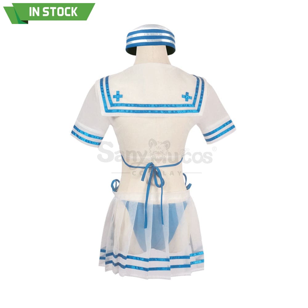 【In Stock】Anime Re Zero Cosplay Rem Sailor Swimsuit Costume Costumes