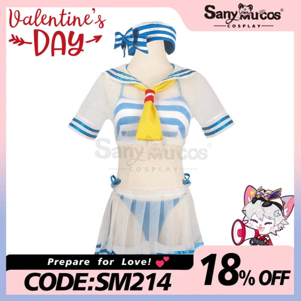 【In Stock】Anime Re Zero Cosplay Rem Sailor Swimsuit Costume Costumes