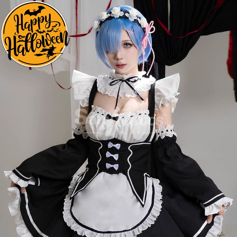 【In Stock】Anime Re Zero Rem Rame Cosplay Women Cheongsam Dress Premium Edition Cosplay Costumes