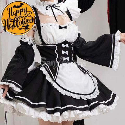 【In Stock】Anime Re Zero Rem Rame Cosplay Women Cheongsam Dress Premium Edition Cosplay Costumes