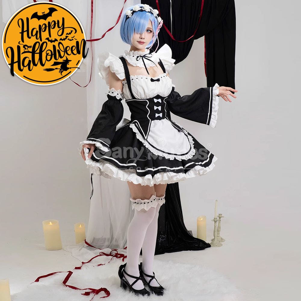 【In Stock】Anime Re Zero Rem Rame Cosplay Women Cheongsam Dress Premium Edition Cosplay Costumes