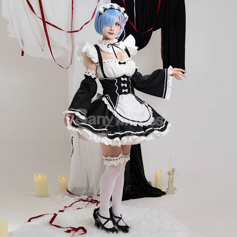 【In Stock】Anime Re Zero Rem Rame Cosplay Women Cheongsam Dress Premium Edition Cosplay Costumes