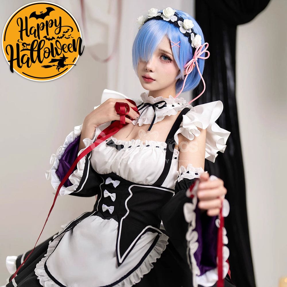 【In Stock】Anime Re Zero Rem Rame Cosplay Women Cheongsam Dress Premium Edition Cosplay Costumes