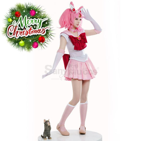 【In Stock】Anime Sailor Moon Cosplay Chibi Chibiusa Tsukino Battle Suit Costume Premium Edition