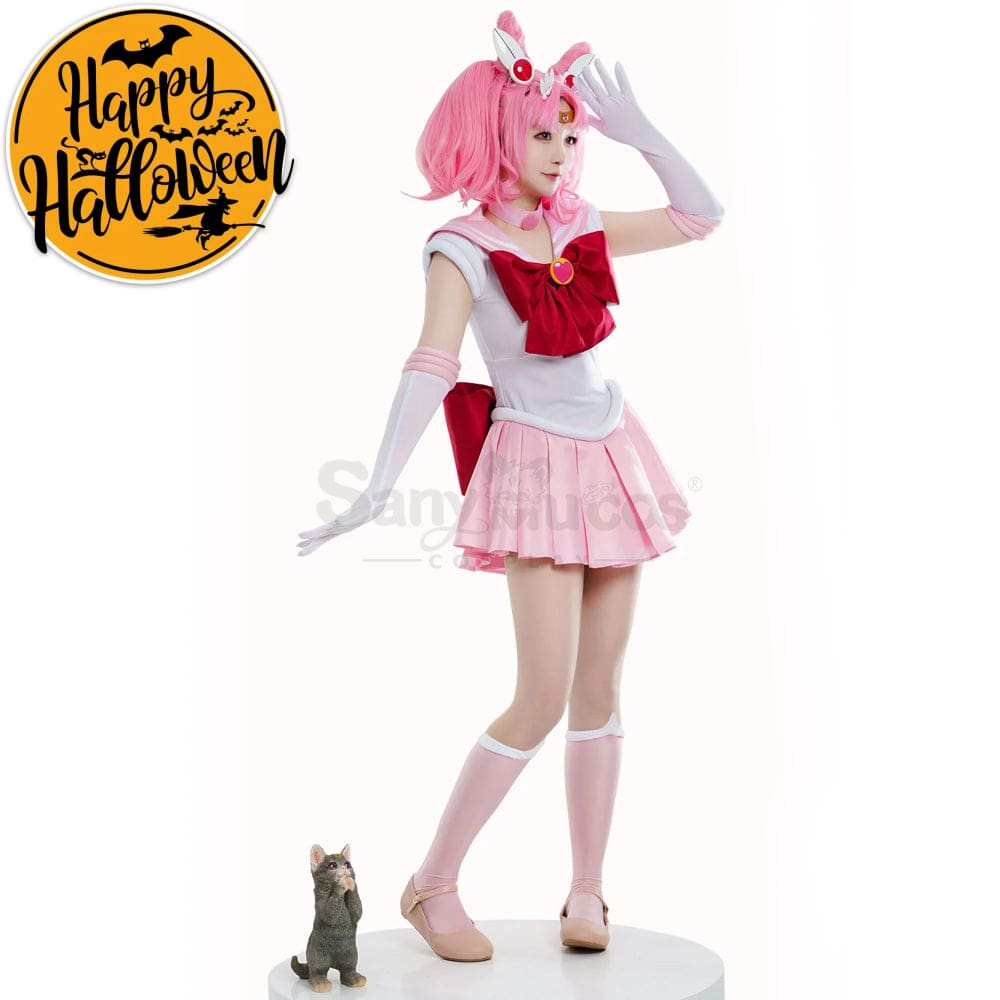 【In Stock】Anime Sailor Moon Cosplay Chibi Chibiusa Tsukino Battle Suit Costume Premium Edition