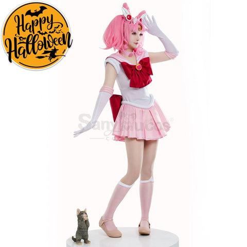 【In Stock】Anime Sailor Moon Cosplay Chibi Chibiusa Tsukino Battle Suit Costume Premium Edition