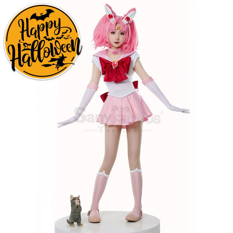 【In Stock】Anime Sailor Moon Cosplay Chibi Chibiusa Tsukino Battle Suit Costume Premium Edition