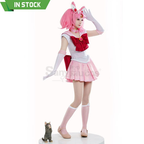 【In Stock】Anime Sailor Moon Cosplay Chibi Chibiusa Tsukino Battle Suit Costume Premium Edition