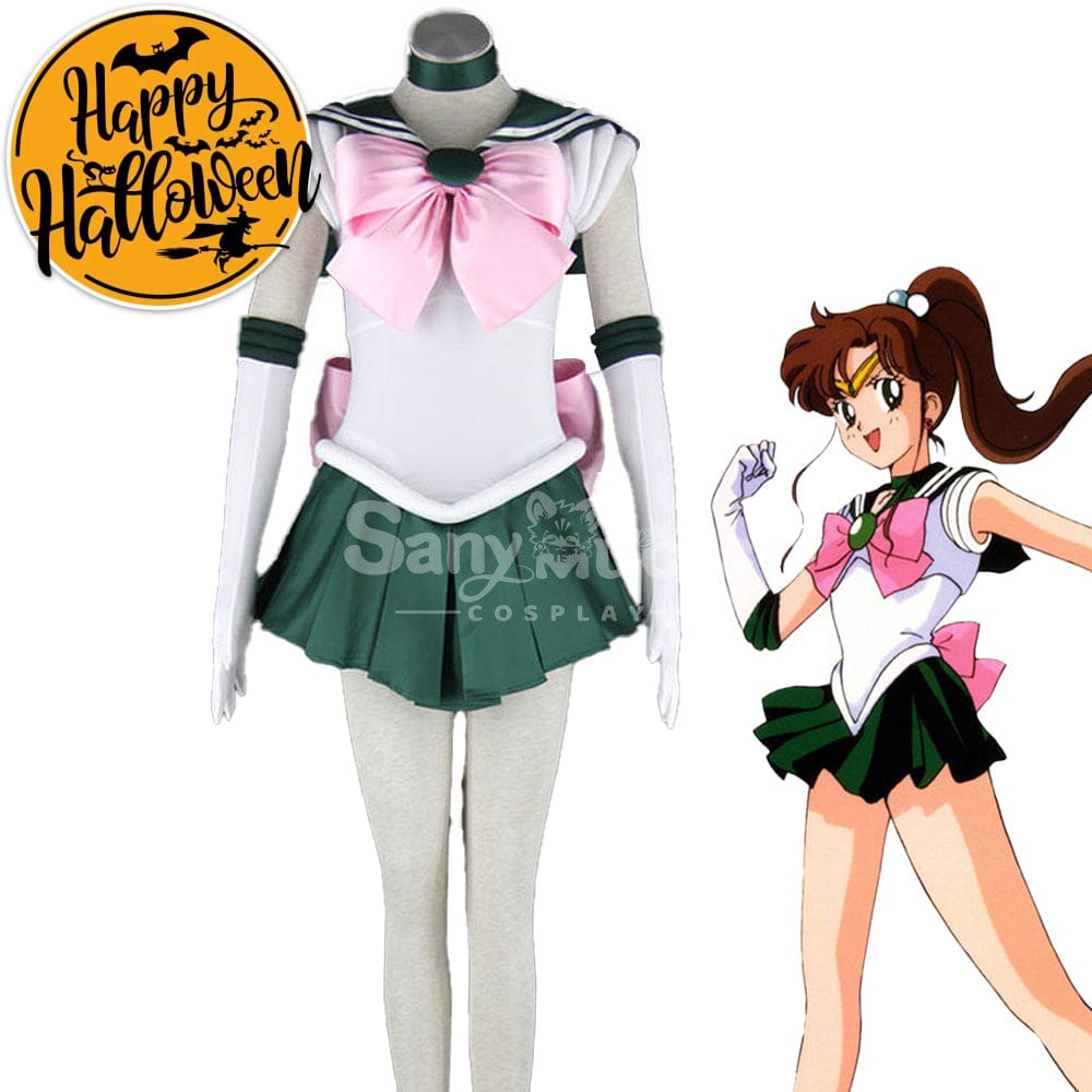 【In Stock】Anime Sailor Moon Cosplay Jupiter Makoto Kino Battle Suit Costume Costumes