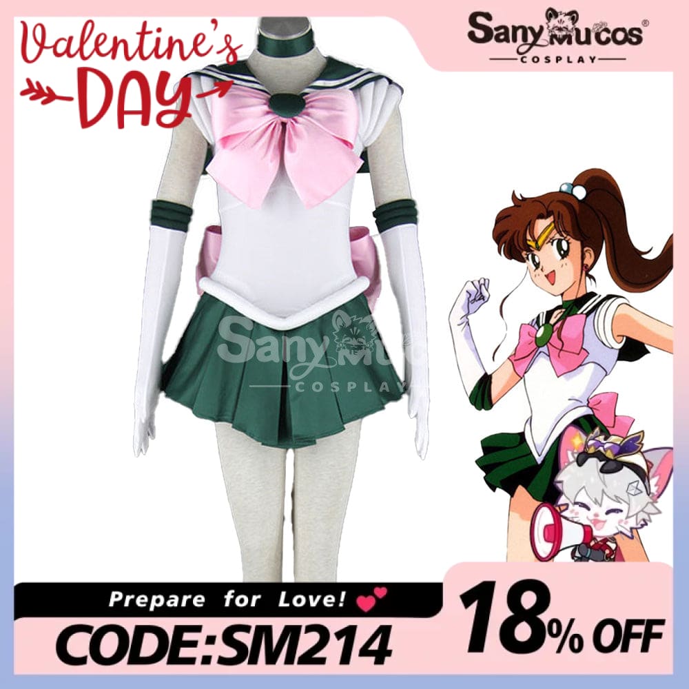 【In Stock】Anime Sailor Moon Cosplay Jupiter Makoto Kino Battle Suit Costume Costumes