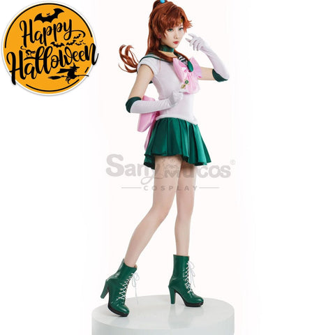 【In Stock】Anime Sailor Moon Cosplay Jupiter Makoto Kino Battle Suit Costume Premium Edition Costumes