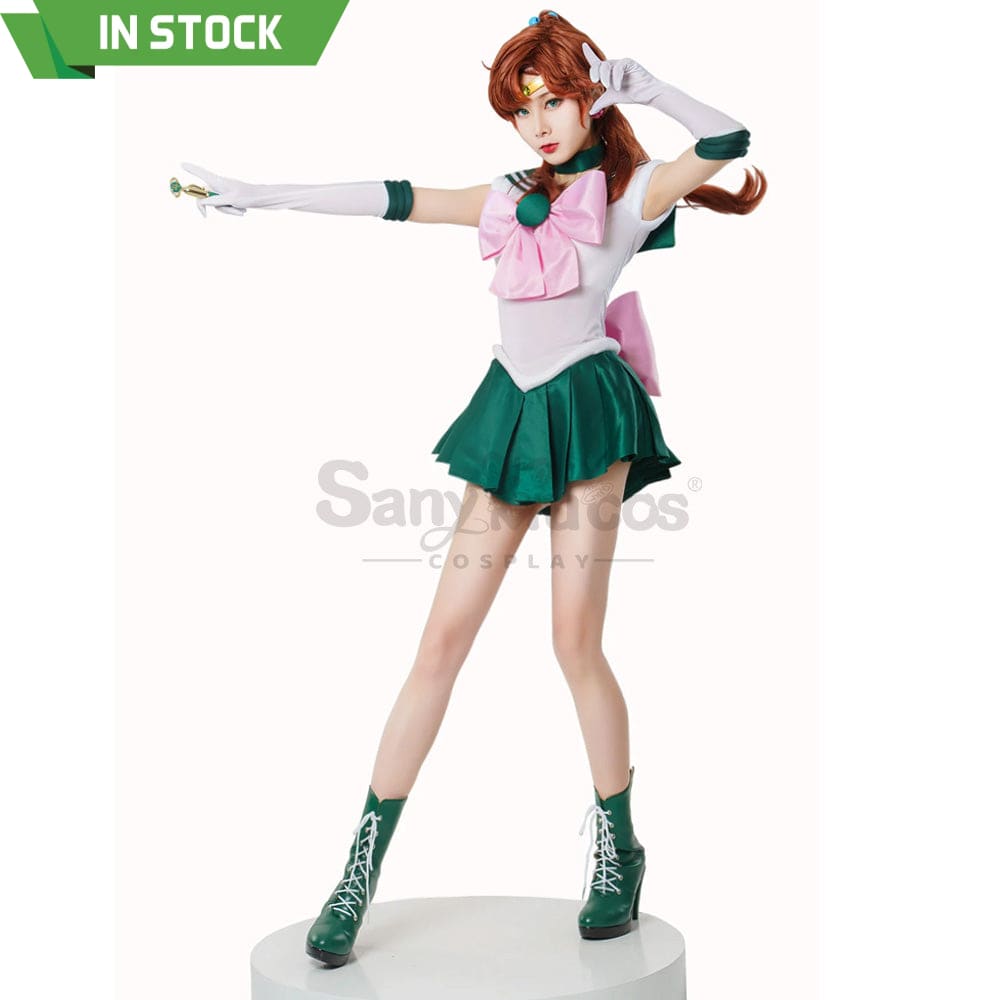 【In Stock】Anime Sailor Moon Cosplay Jupiter Makoto Kino Battle Suit Costume Premium Edition Costumes