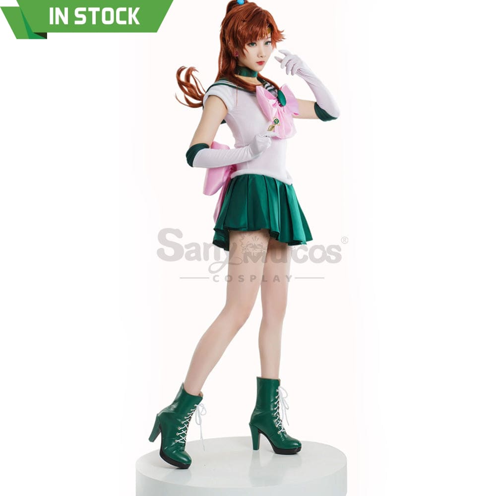 【In Stock】Anime Sailor Moon Cosplay Jupiter Makoto Kino Battle Suit Costume Premium Edition Costumes